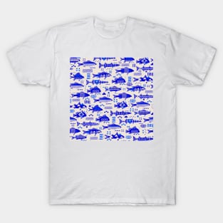 Boho Fishes in Indigo T-Shirt